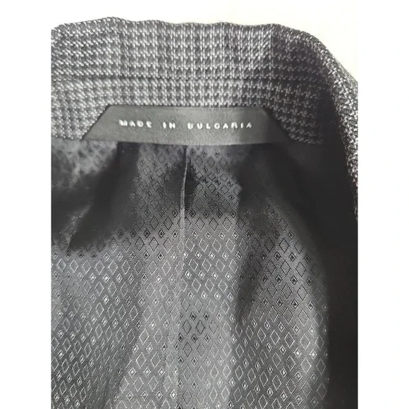 HUGO Hugo Boss 100% Virgin Wool Blazer Sport Coat 36S Houndstooth Pattern - Picture 9 of 16